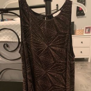 Black and gold blouse